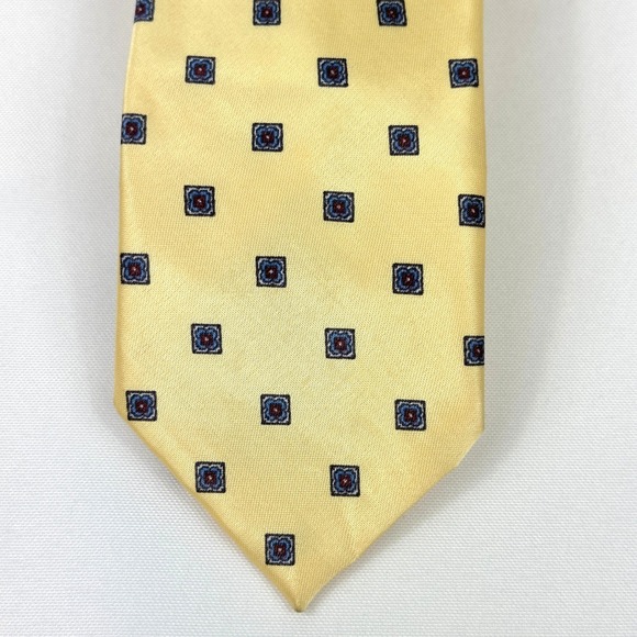 VTG Wembley MCM Yellow Geometric Pattern Necktie Men Accessories - Picture 3 of 11